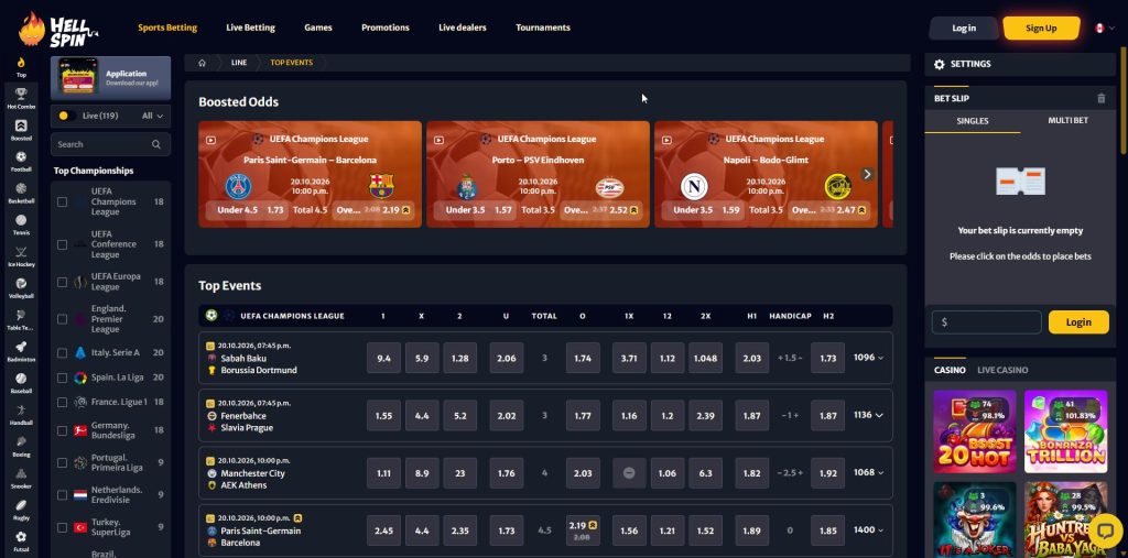 Hellspin offer information showing Booming Games credited for Lady Wolf Moon Megaways